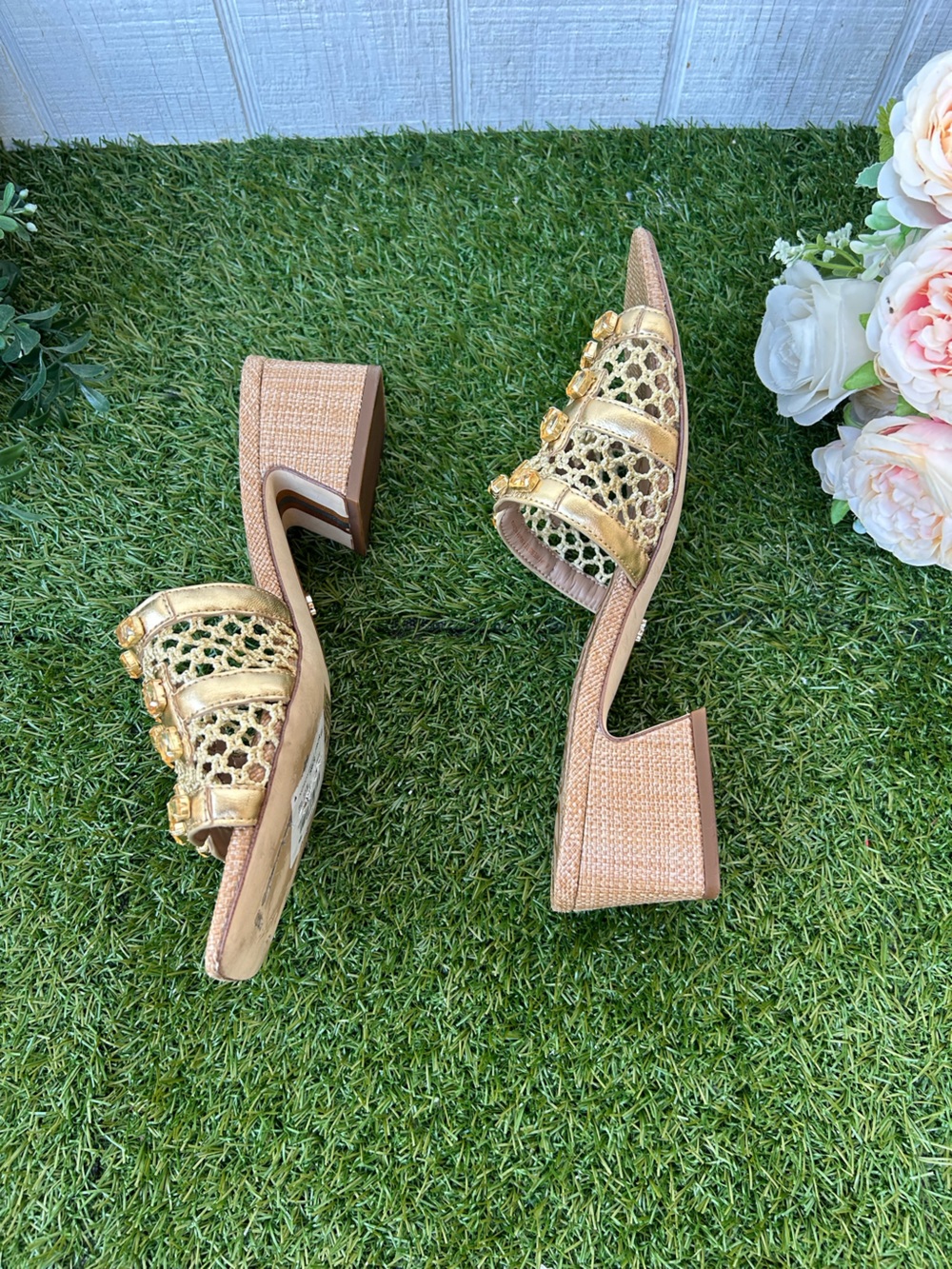 SAM EDELMAN
Webster mesh sandals AMBER GOLD MULT size 8.5 new - Picture 13 of 16